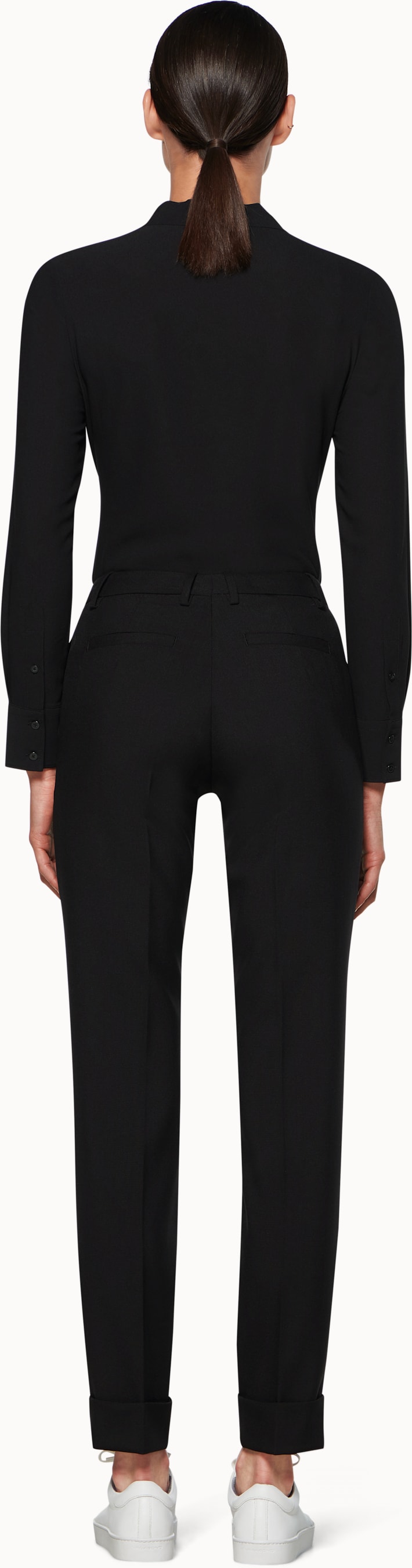 Wilder Black V Neck Top