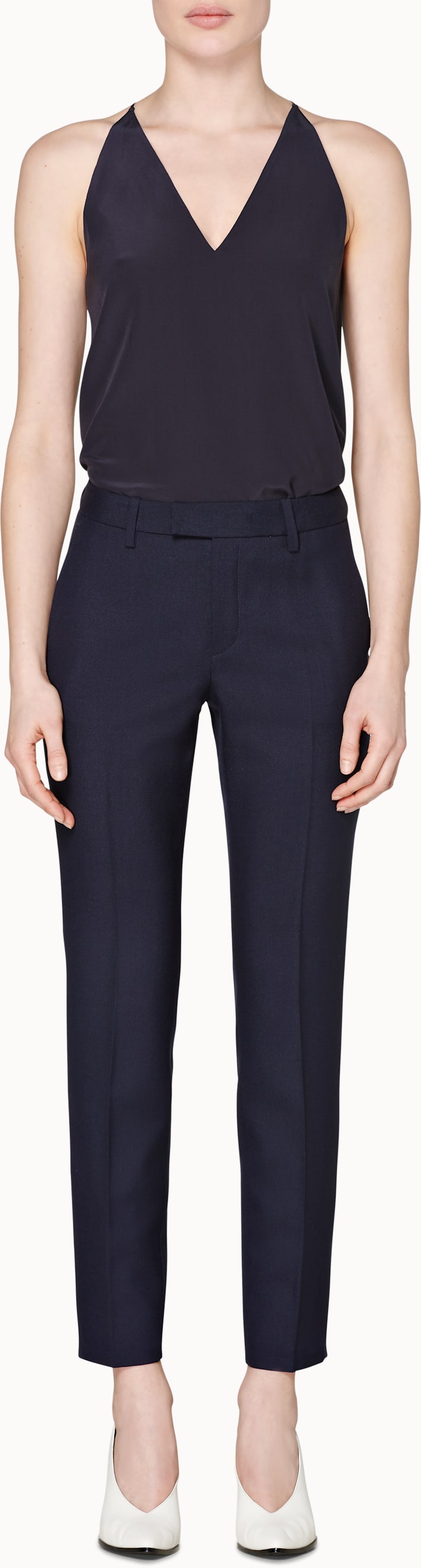 Rickie Navy Silk Camisole