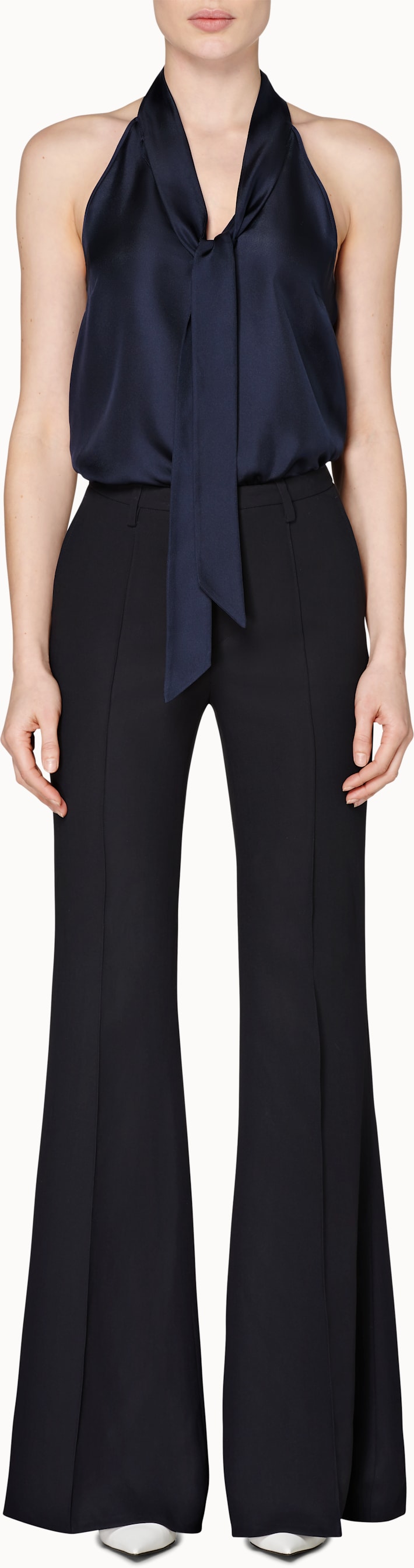 Alaska Navy Silk Top