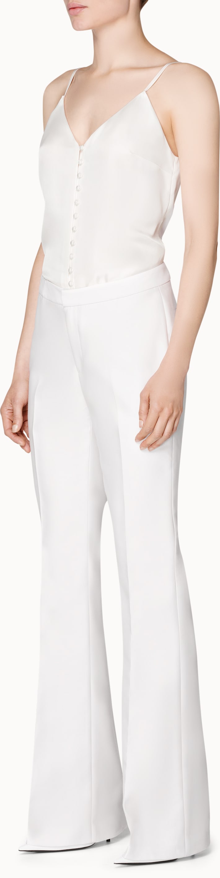 Athens White Silk Camisole