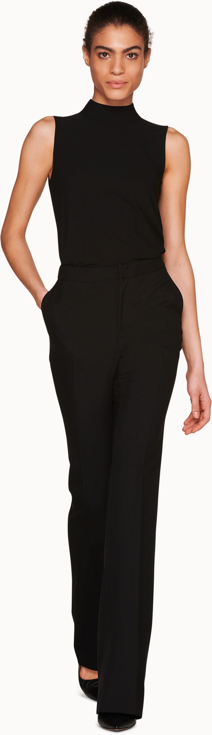 Georgie Black Sleeveless Top