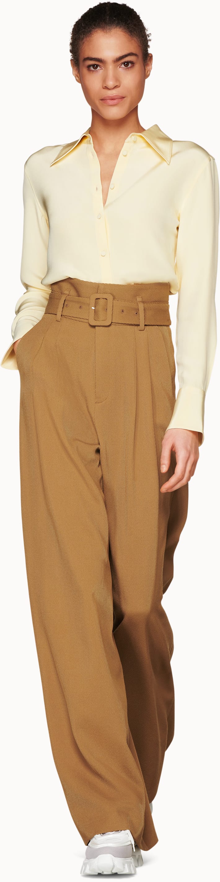 Alec Pale Yellow Silk Shirt