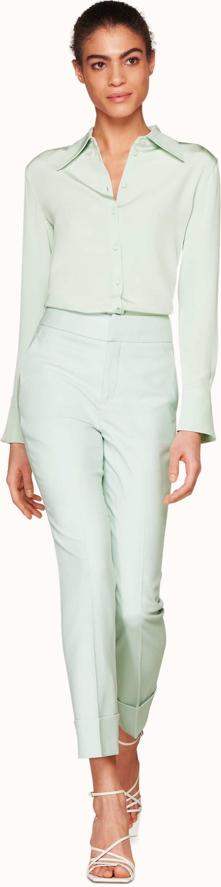 Alec Mint Silk Blouse