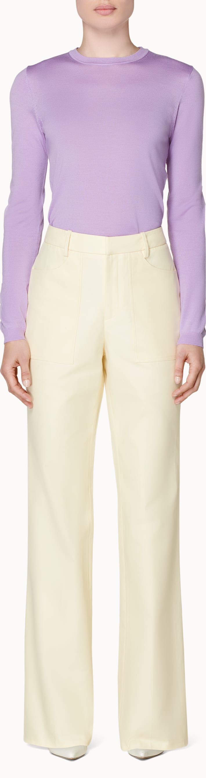 Ally Pale Yellow Trousers