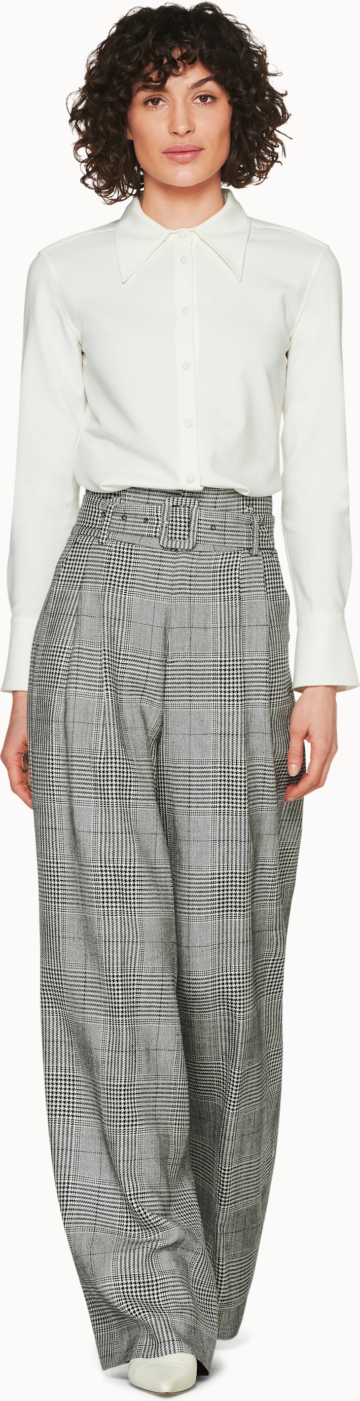 Frankie Black & White Checked Trousers