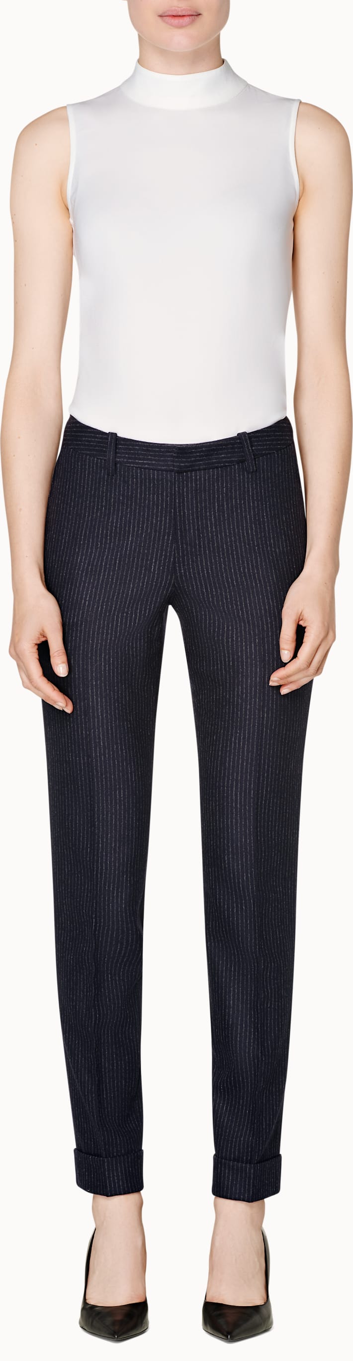 Robin Navy Striped Trousers