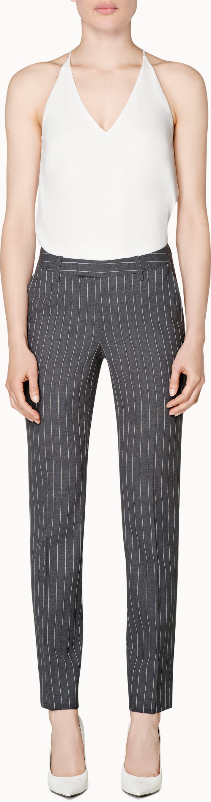 Robin Grey Striped Trousers