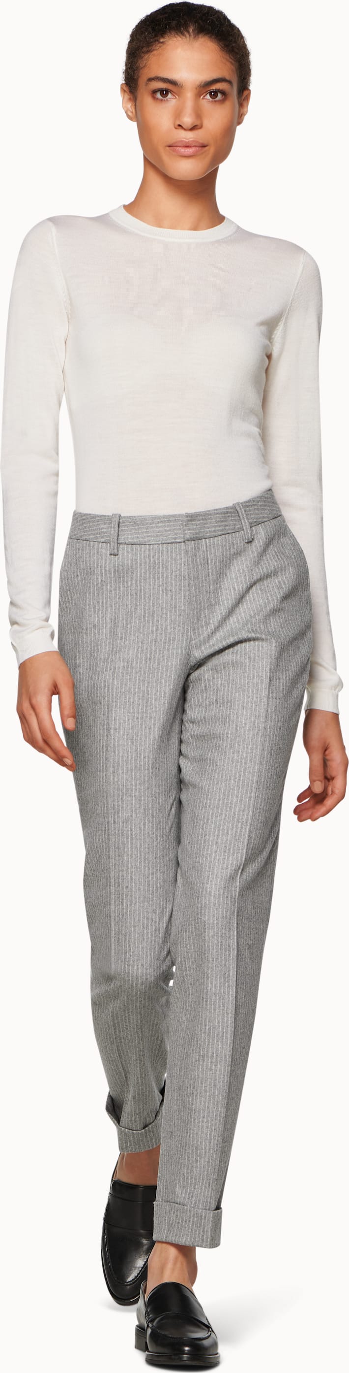 Robin Light Grey Striped Trousers