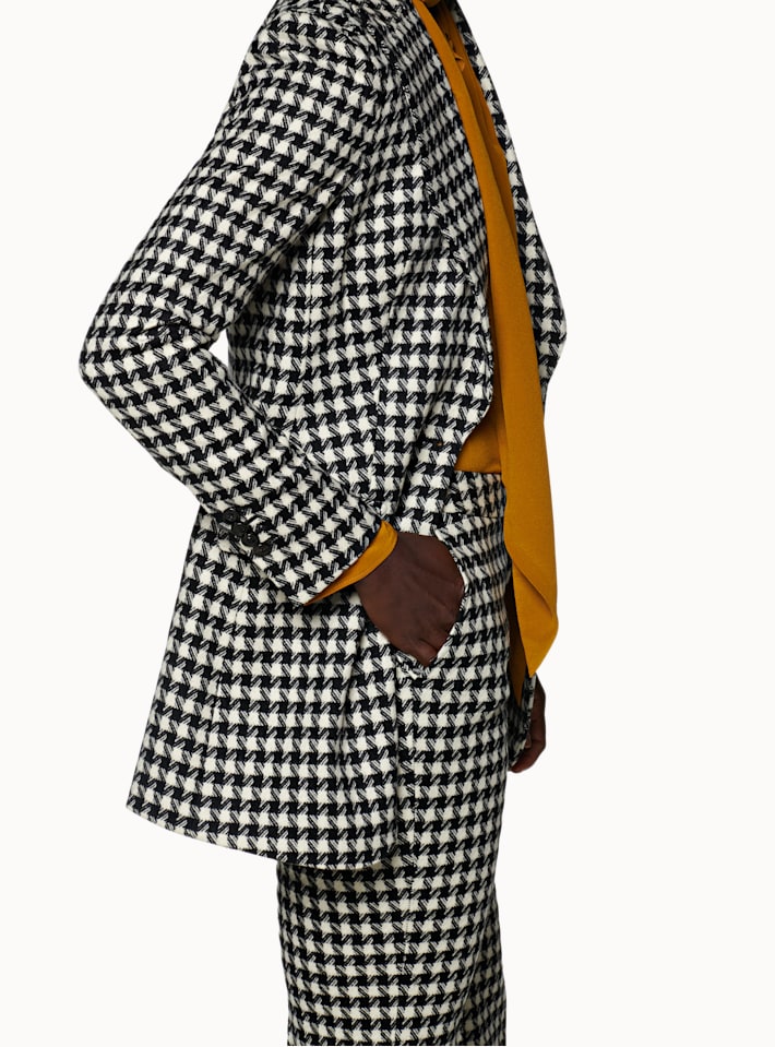 Edie Black & White Houndstooth Trousers