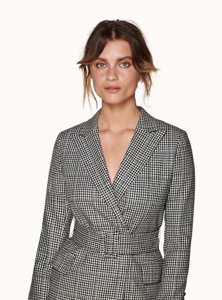 Connor Black Checked Dress