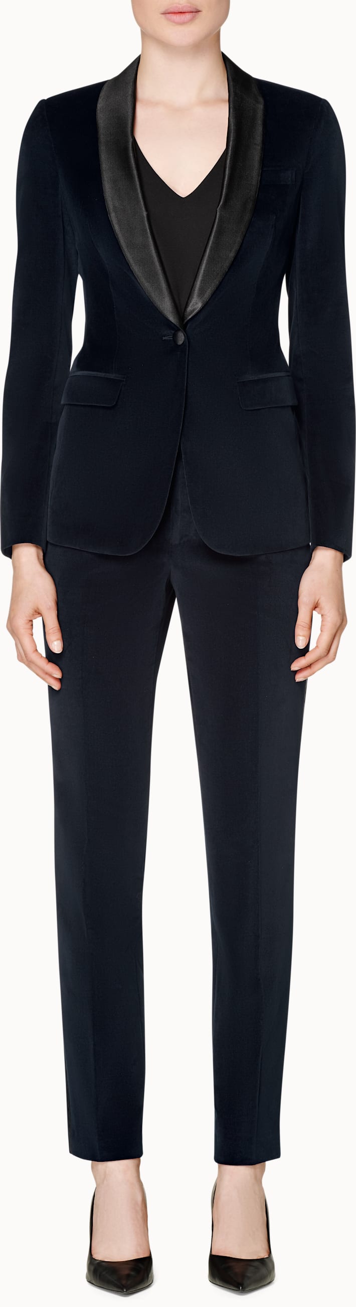 Cameron Navy Velvet Shawl Tux