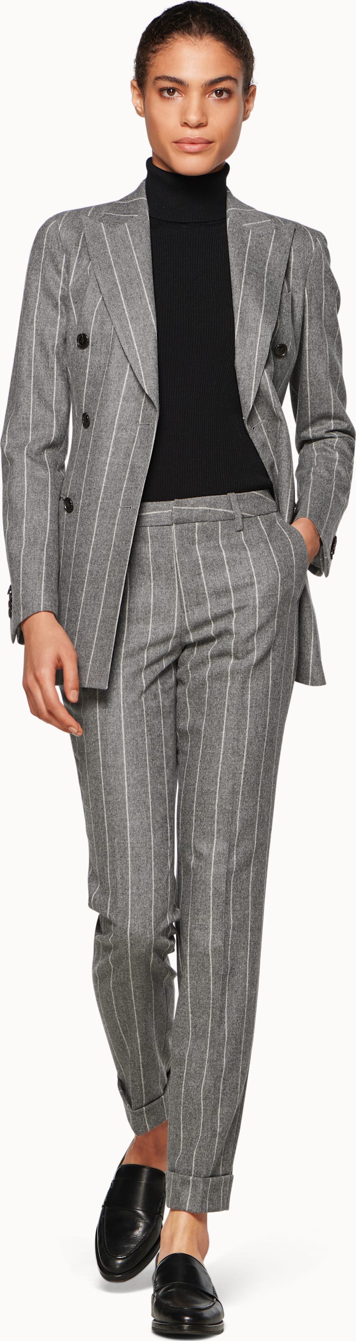 Cameron Grey Striped Suit