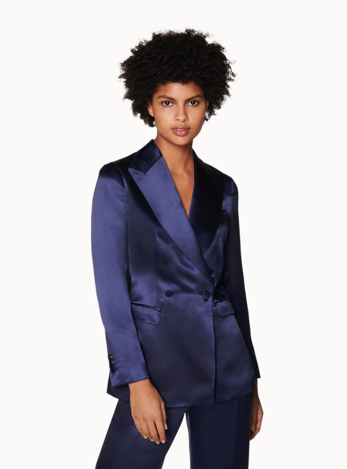 Cameron Navy Silk Suit