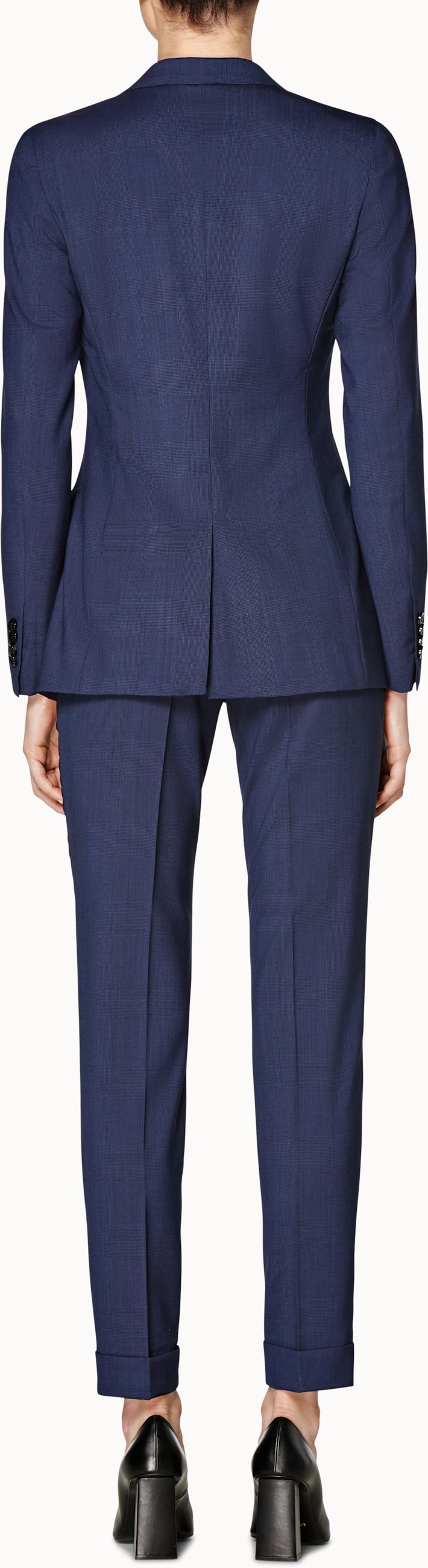 Cameron Navy Checked Suit