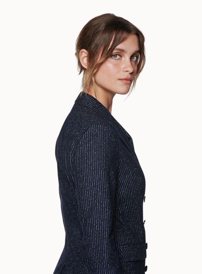 Cameron Navy Striped Suit