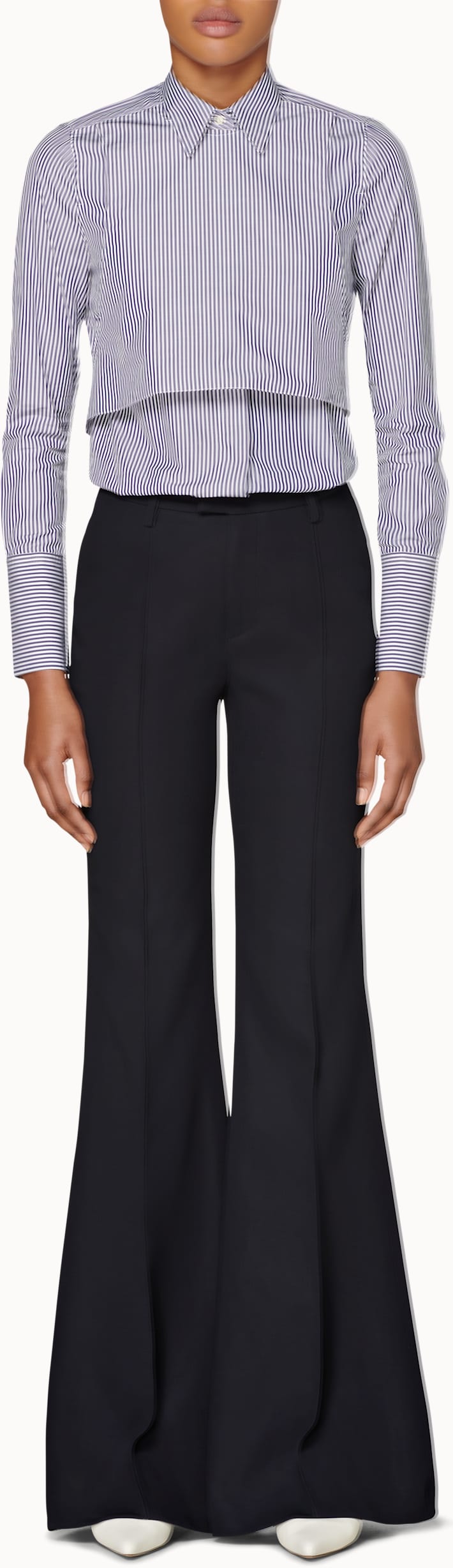 Babs Navy & White Striped Shirt