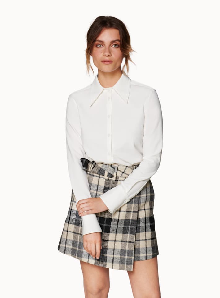 Calvin Brown Plaid Skirt