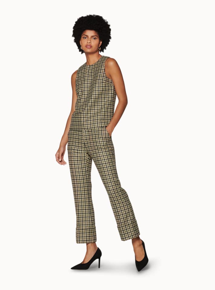 Sage Green Checked Two-Piece