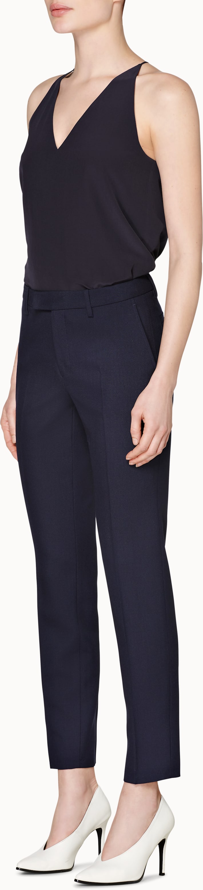 Rickie Navy Silk Camisole