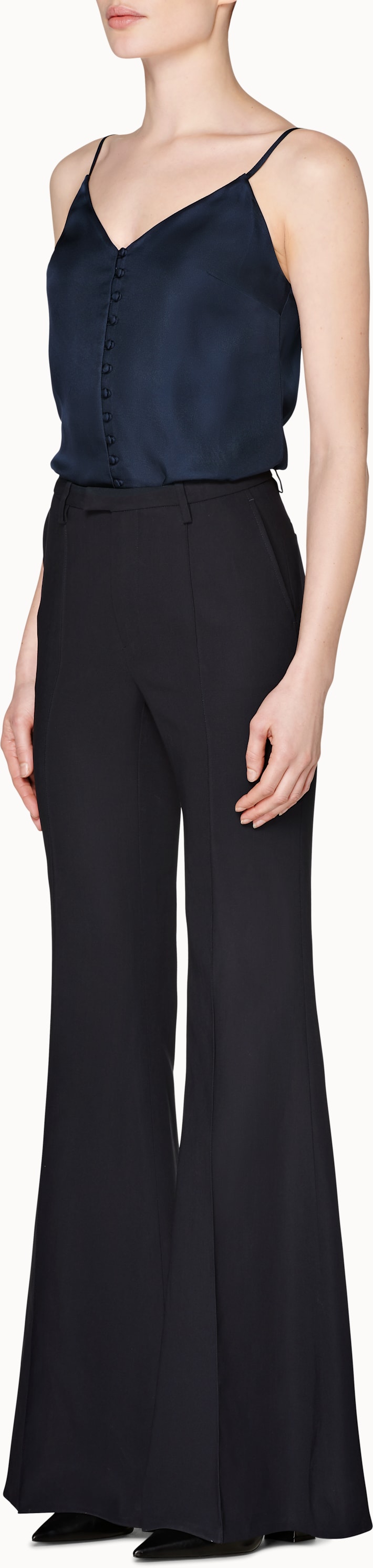 Athens Navy Silk Camisole