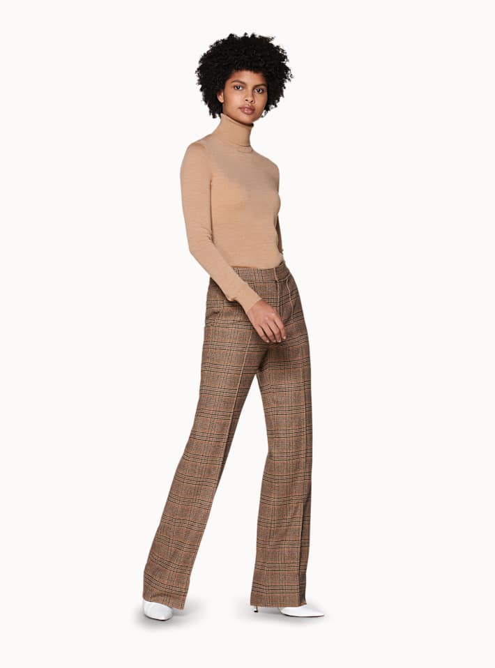 Ally Brown Checked Trousers