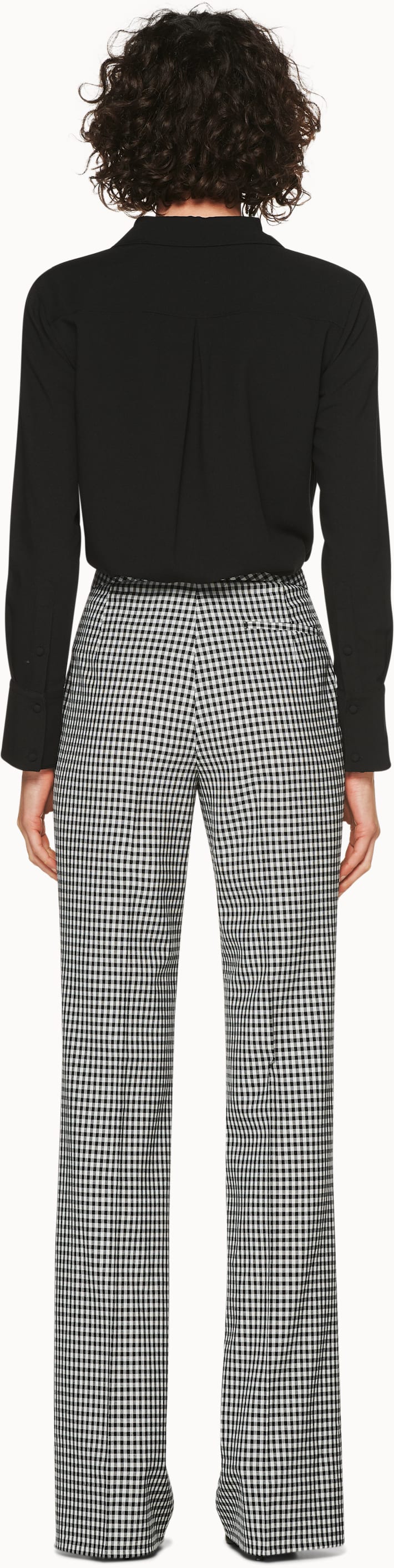 Ally Black & White Checked Trousers