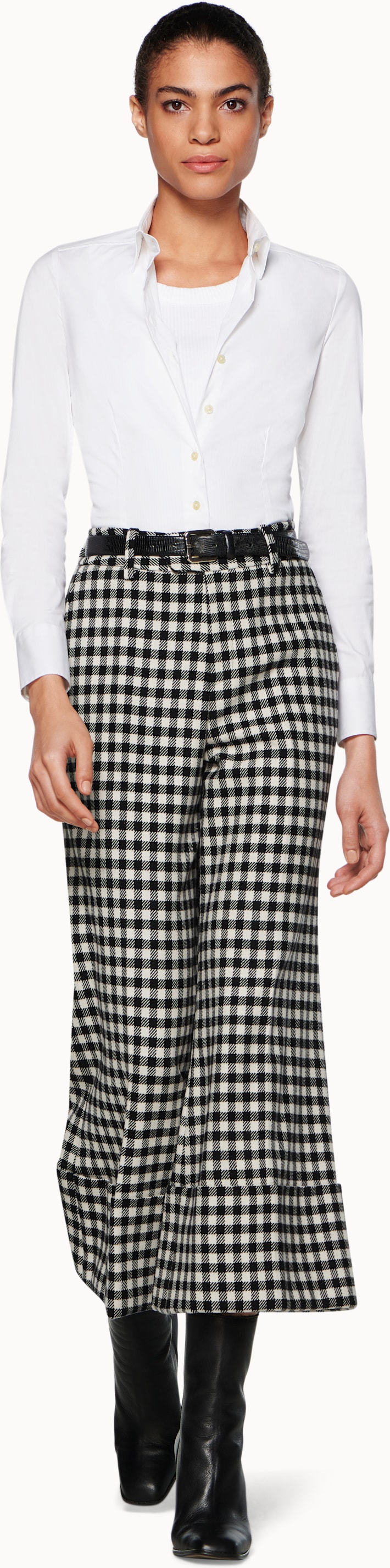 Lane Black Checked Trousers