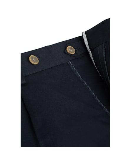 Navy Bennington Pleat Shorts