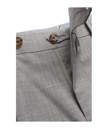 Light Grey Bennington Pleat Shorts