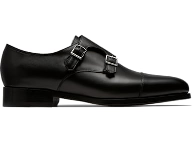 Black Double Monk Strap