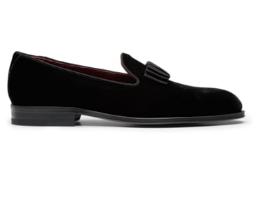 Black Velvet Slippers
