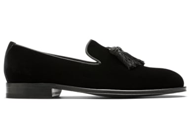 Black Velvet Slippers