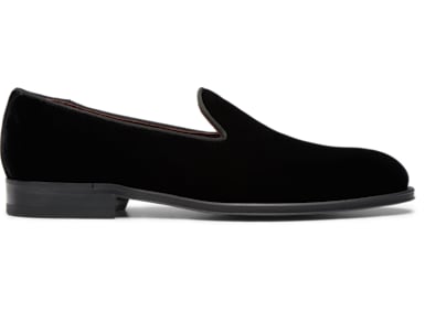 Black Velvet Slippers