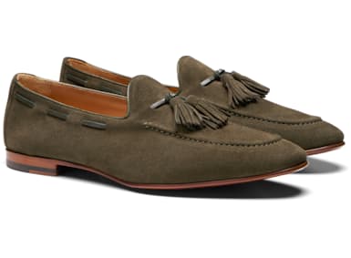 Green Tassel Loafer