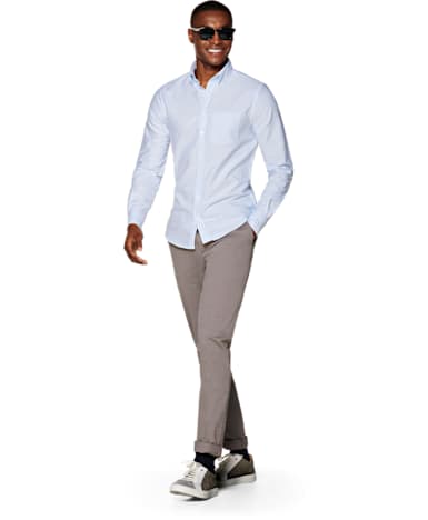Blue Stripe Flannel Shirt