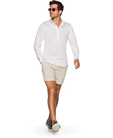 White Plain Shirt Polo