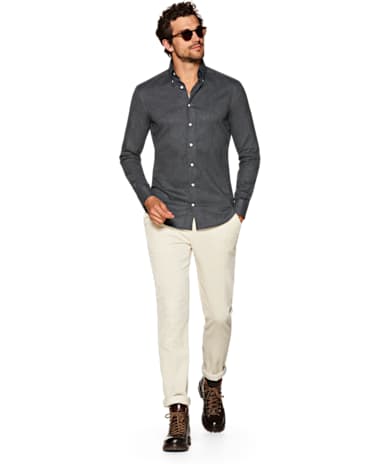 Dark Grey Plain Shirt