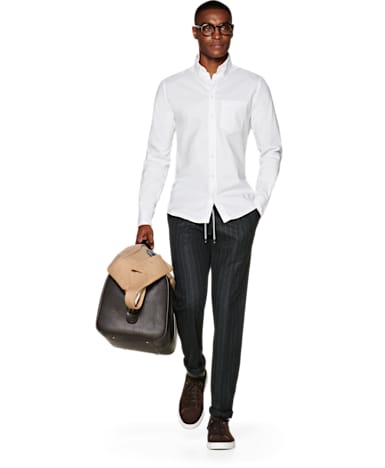 White Plain Flannel Shirt