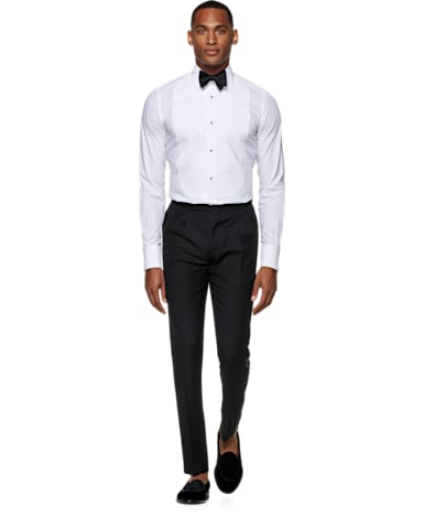 White Plain Tuxedo Shirt
