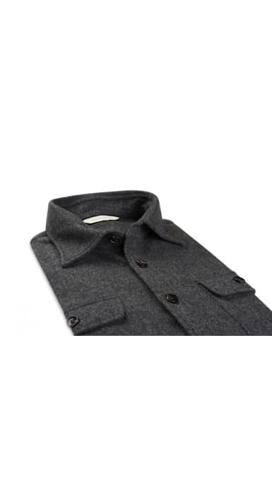 Grey Plain Overshirt