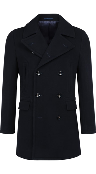 Navy Double Breasted Coat