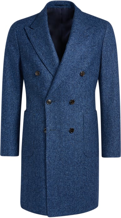 Blue Double Breasted Coat