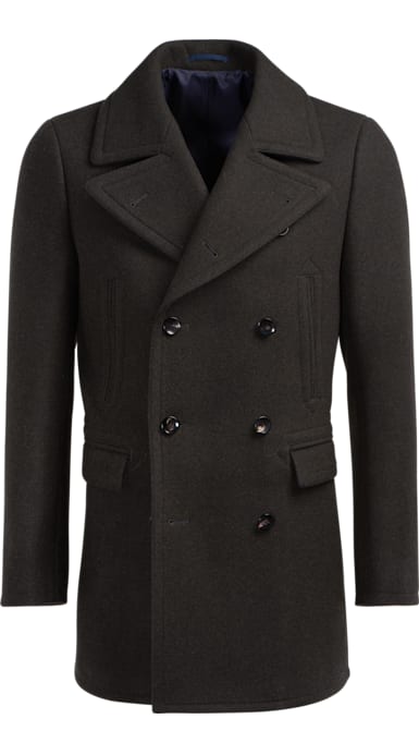 Green Double Breasted Coat