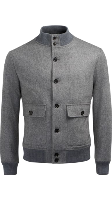Grey Bomber Jacket