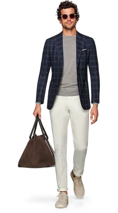 Havana Navy Check Jacket