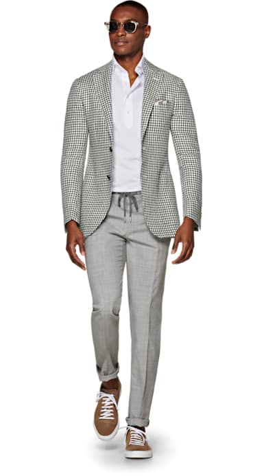 Havana Green Houndstooth Jacket