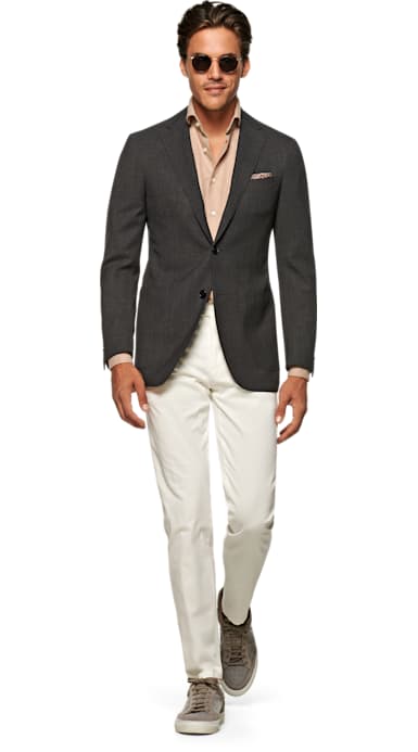 Havana Grey Plain Jacket