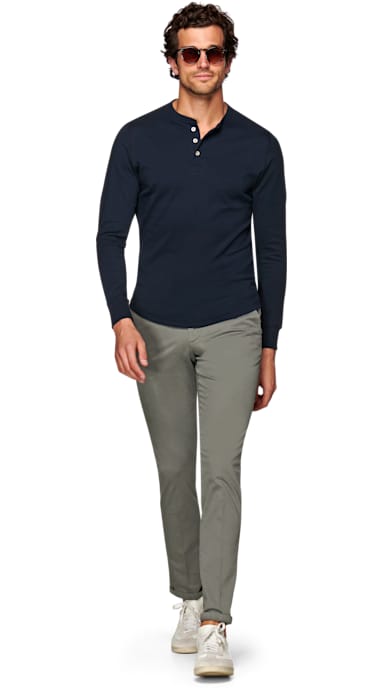 Navy Henley T-Shirt