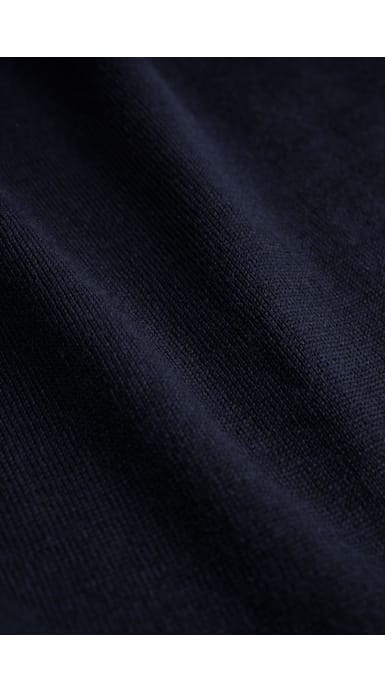 Navy Knitted T-Shirt