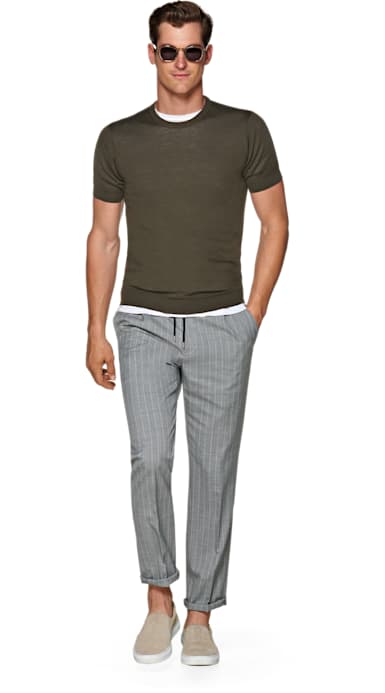 Green Knitted T-Shirt